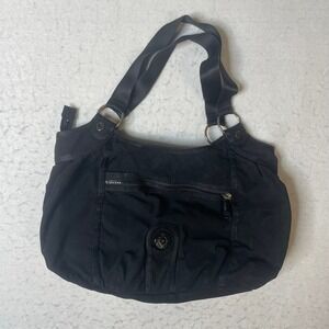 Kipling Black Nylon Shoulder Bag Hobo Purse Medium Size Gorilla Girlz